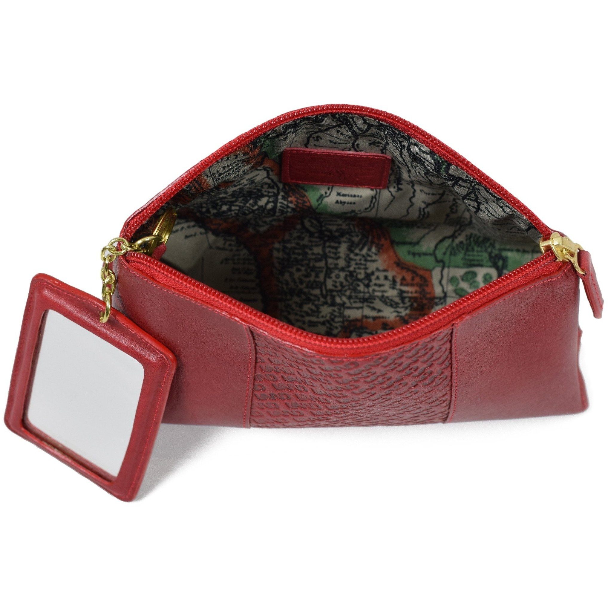 Limited Cosmetic Pouch With Mirror, Cosmetic Pouch | LAND Leather