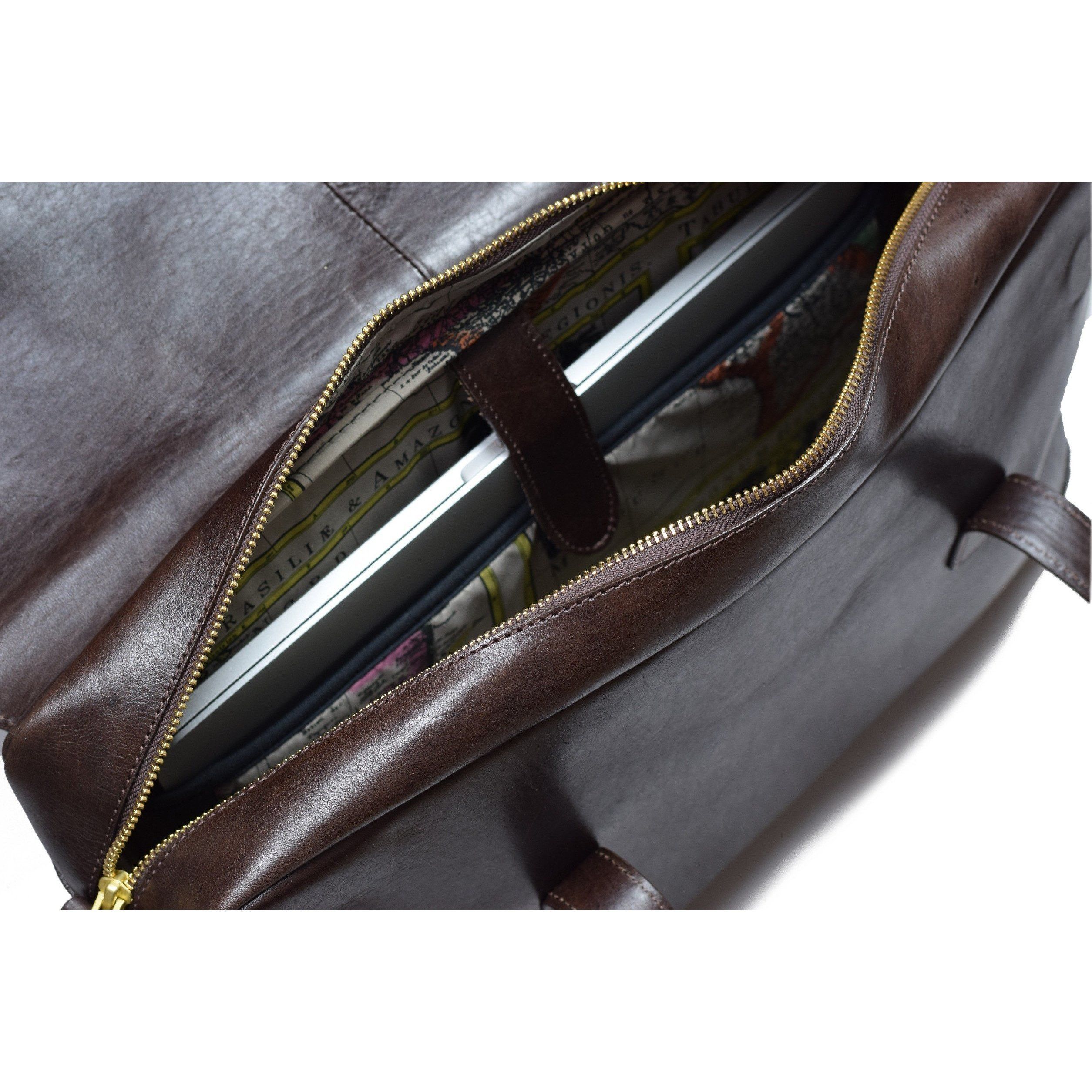 Limited Manhattan Flap Brief, Briefcase | LAND Leather