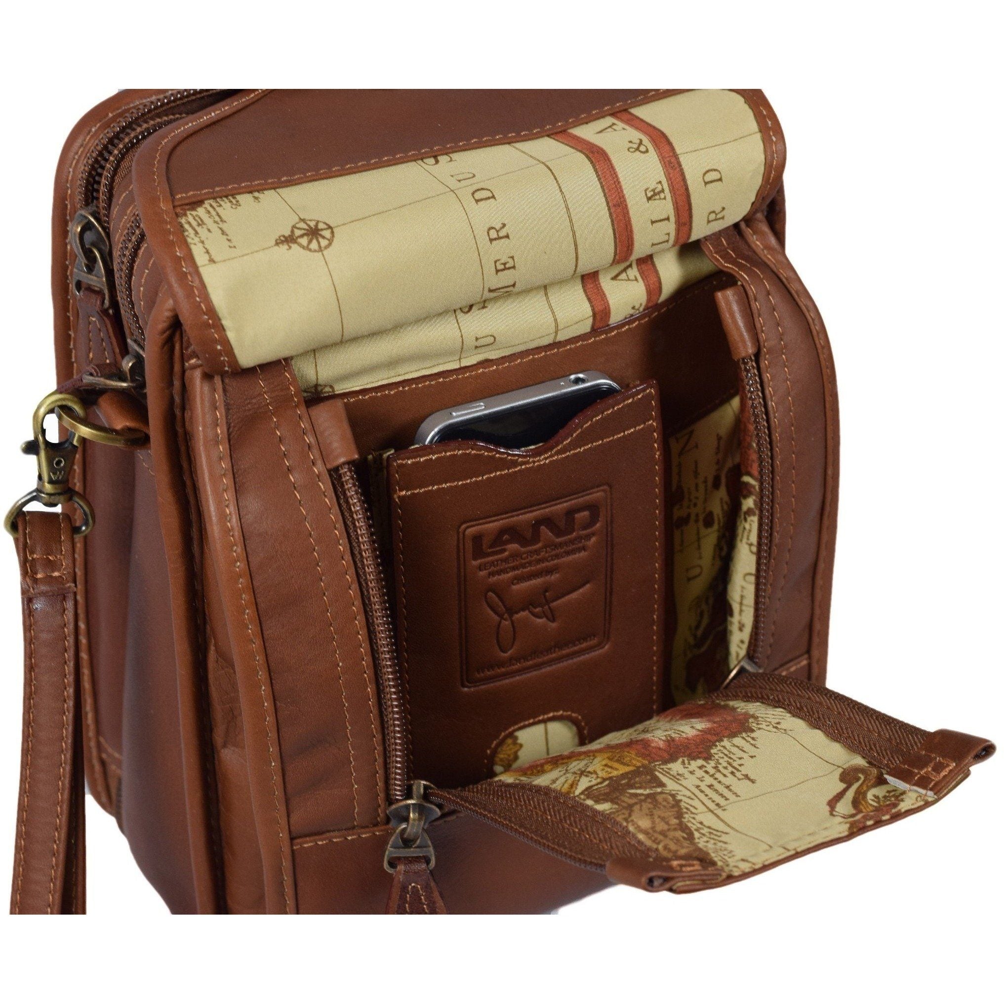 Santa Fe Day Bag, Travel Organizer | LAND Leather