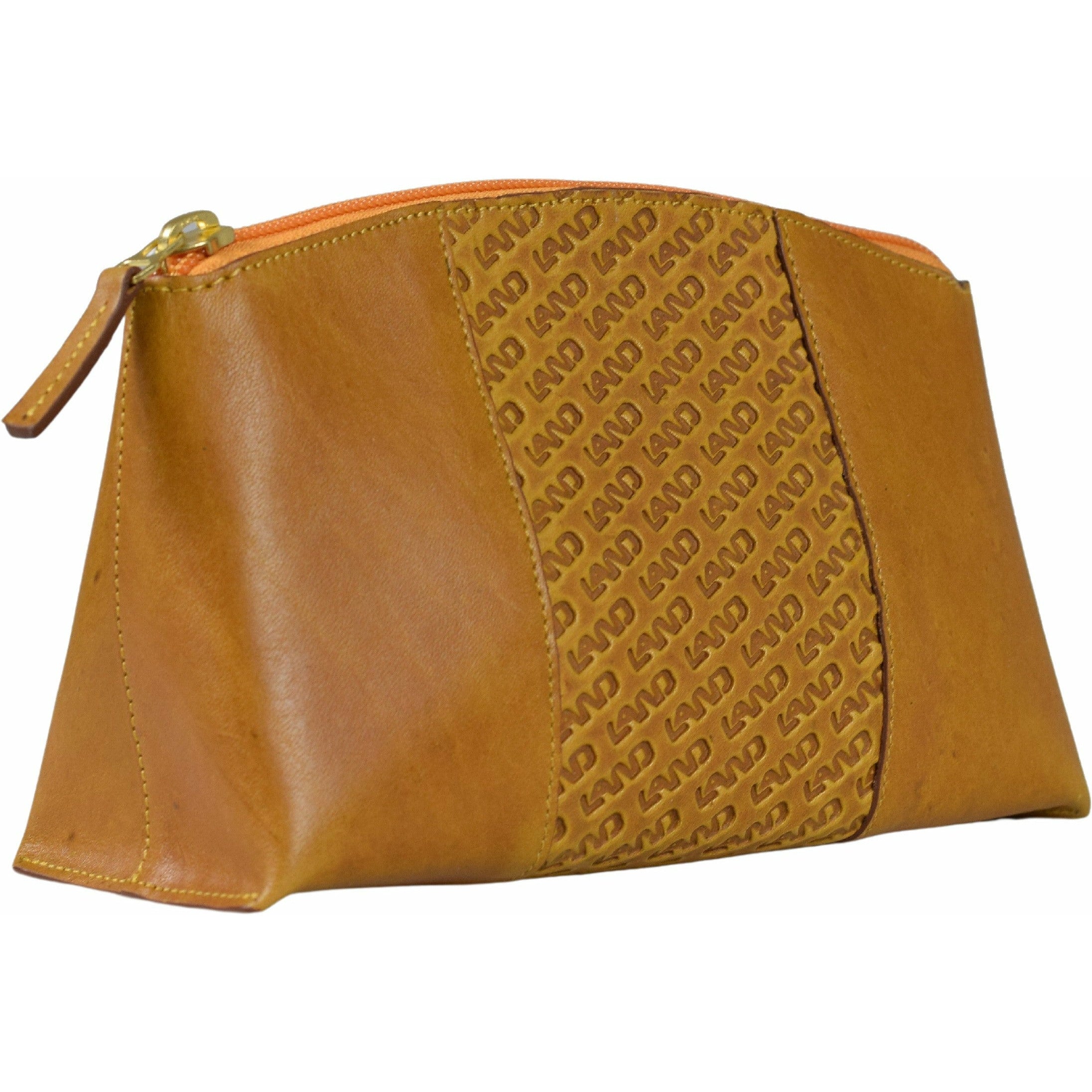 Limited Cosmetic Pouch With Mirror - LAND Leather Goods