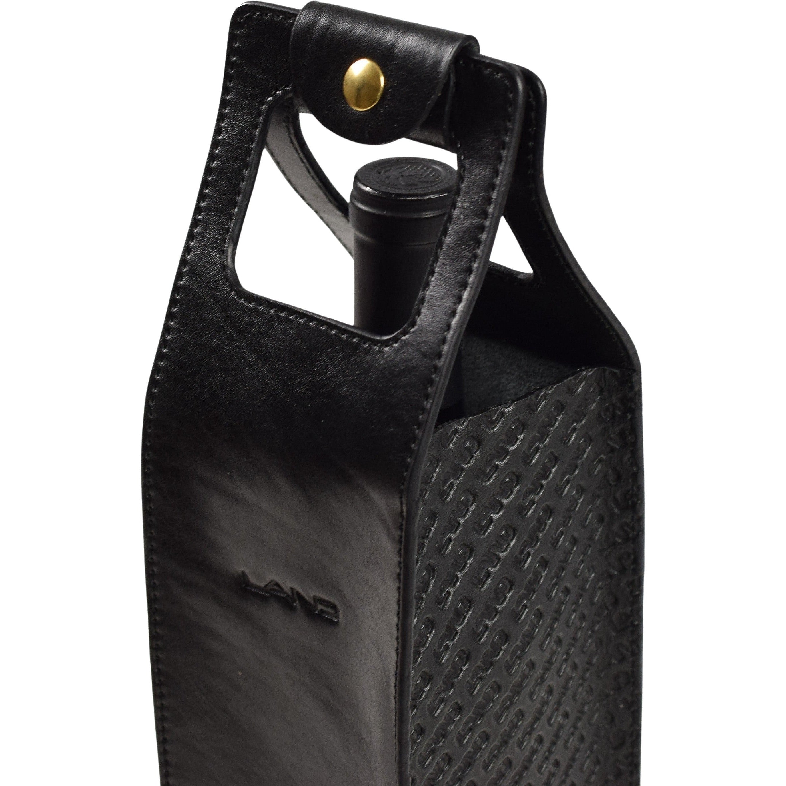 Limited Wine Bottle Tote - LAND Leather Goods