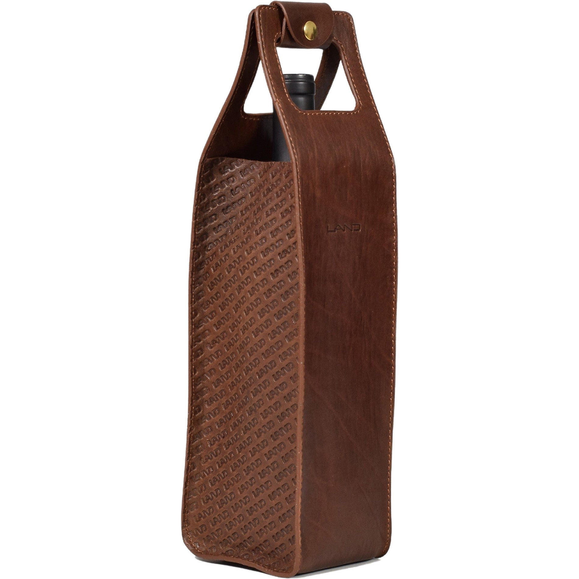 Limited Wine Bottle Tote - LAND Leather Goods