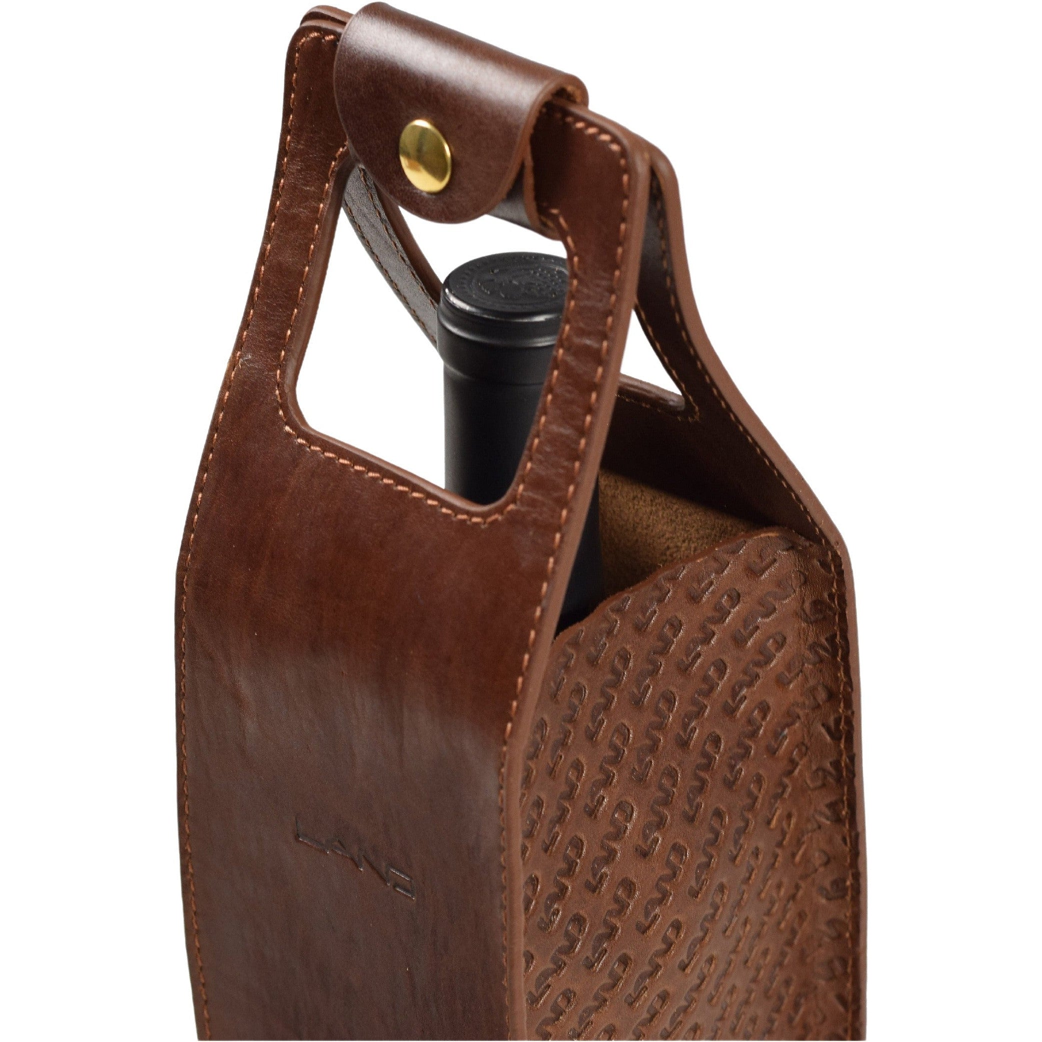 Limited Wine Bottle Tote - LAND Leather Goods