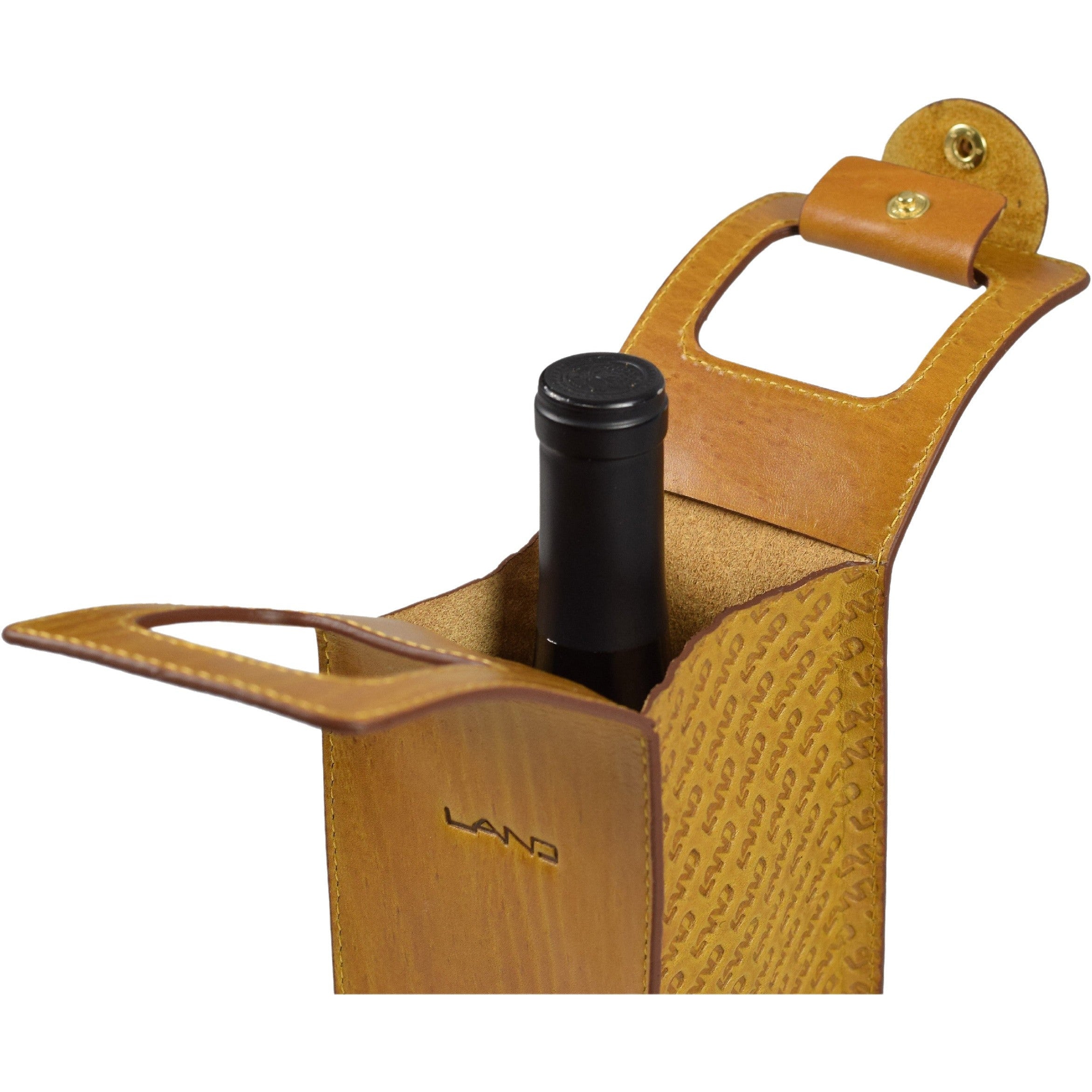 Limited Wine Bottle Tote - LAND Leather Goods