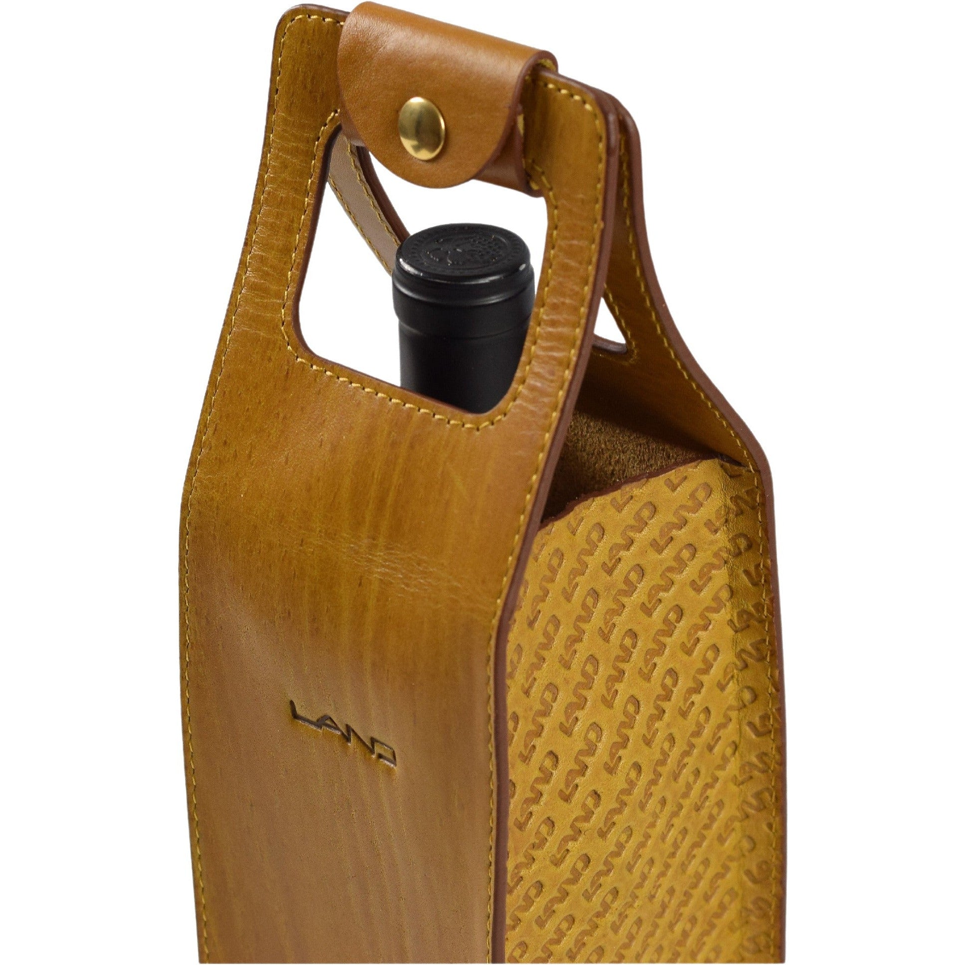 Limited Wine Bottle Tote - LAND Leather Goods